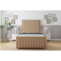 Sloomy Richmond Dumfries Frame-Mattress - 50 Upholstered Headboard in Light Brown | Size: King