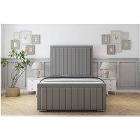 Sloomy Richmond Dumfries Frame-Mattress - 50 Upholstered Headboard in Light Grey | Size: King