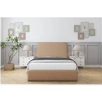 Sloomy Belvoir Dumfries Frame-Mattress - 45 Upholstered Headboard in Light Brown | Size: Small Double