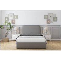 Sloomy Belvoir Dumfries Frame-Mattress - 45 Upholstered Headboard in Light Grey | Size: Super King