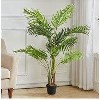 Living and Home 150cm Artificial Geranium Pot Plant for Home Decoration in Natural