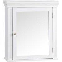 Teamson Home Bathroom Stratford Wooden Mirrored Medicine Cabinet White