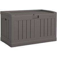 Rowlinsons 189L Carolina Storage Box - Resin - L51 x W93 x H55 cm - Stone Grey