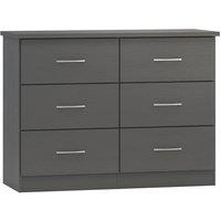 Seconique Nevada 6 Drawer Chest in Dark Grey