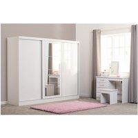 Seconique Nevada 3 Door Sliding Wardrobe in White