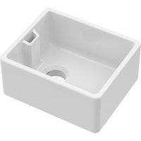 Balterley Single Bowl Belfast Kitchen Sink with Overflow 460mm 205mm High Walls in White