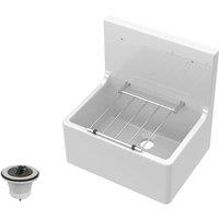 Balterley Traditional Fireclay Cleaner Kitchen Sink with Waste in White