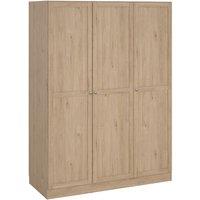 Furniture To Go Brande Wardrobe with 3 Frame Doors in Brown