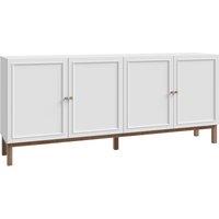 Furniture To Go Wensley 4 Door 1 Drawer Sideboard in Light Grey & Oak
