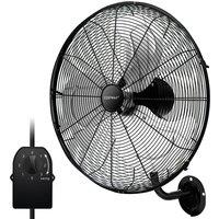 Costway 20 Inch Wall Mount Fan Heavy Duty Metal Wall Fan w/ 3 Fan Speeds in Black