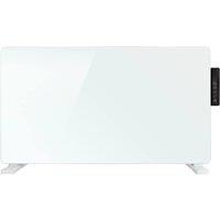 TCP White 2000W Glass Heater With Side Control Panel