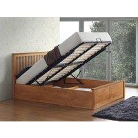 Bedmaster Malmo Wooden Ottoman Bed & Cotswold 3000 Pocket Sprung Natural Mattress in Brown | Size: King