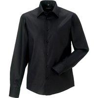 Russell Men's Ultimate Non-Iron Tailored Long-Sleeved Formal Shirt in Black | Size: 16 inches