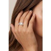 MUCHV Gold or Silver Thick Croissant Ring - Women's Jewellery | Size: O
