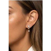 MUCHV Women's Bridal Style Drop Stone Earrings in 18k Gold or Silver