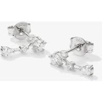 MUCHV Women's Bridal Style Drop Stone Earrings in 18k Gold or Silver