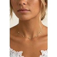 MUCHV Flower Charm Necklace in 14k Gold or Silver - Women's Jewellery
