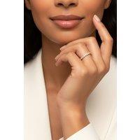 MUCHV Gold Stacking Eternity Ring With Cubic Zirconia Stones - Women's Jewellery | Size: Small
