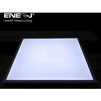 ENER-J LED Backlit Ceiling Panel Light Pack of 2 600 x 600mm 40W 4000K 3800 Lumens Office Lighting in White | Size: 25 cm diameter x 19 cm high