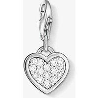 THOMAS SABO Women's Silver Clear Cubic Zirconia Pave Heart Charm 0967-051-14