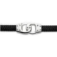 Jewelco London Men's Mens Steel Buckle Cuff Bracelet 20mm 8.5 inch in White