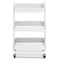Orsina Three Tier Trolley, Lightweight & Compact Storage Garden Trolley in White