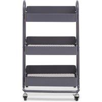 Orsina Three Tier Trolley, Lightweight & Compact Storage Garden Trolley in Grey