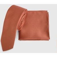 Burton Men's Rust Tie & Pocket Square