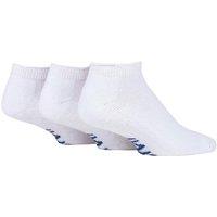 SOCKSHOP Iomi Men's 3 Pair FootNurse Cushioned Foot Diabetic Trainer Socks in White | Size: 8-11