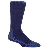 SOCKSHOP Workforce Men's 1 Pair Calf Length Steel Safety Socks in Navy | Size: 7-11