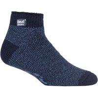 SOCKSHOP Heat Holders Men's 1 Pair Slipper Thermal Ankle Slipper Socks in Navy | Size: 6-11