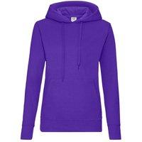 Fruit of the Loom Men's Hooded Sweatshirt Hoodie in Purple | Size: XL