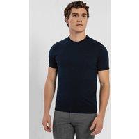 Steel & Jelly Men's Short Sleeve Crew Neck Jumper in Navy | Size: Medium