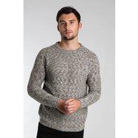 Steel & Jelly Men's Grey Melange Crew Neck Jumper | Size: Large