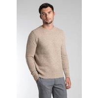 Steel & Jelly Men's Crew Neck Jumper in Beige | Size: Large