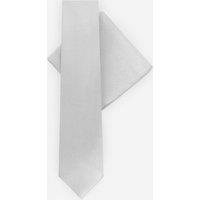 Maya Deluxe Men's Satin Tie Pocket Square Set in Silver