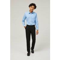 TRUTEX Men's 2 Pack Long Sleeve Non-Iron Boys' School Shirts in Pale Blue | Size: 14 inches