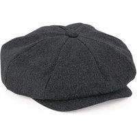 Beechfield Men's Melton Wool Baker Boy Cap in Charcoal | Size: S/M