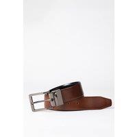 Lakeland Leather Men's 'Calder' Reversible Leather Belt in Black | Size: XS
