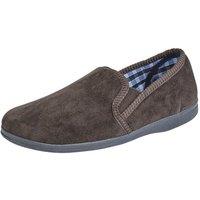 Sleepers Men's Wilson Velour Slippers in Brown | Size: 14
