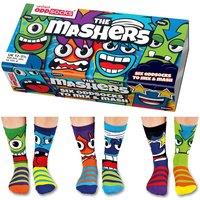 United Oddsocks Men's Odd Socks Novelty Mismatched 3 Odd Pairs Masher Monsters | Size: 12.5-5.5