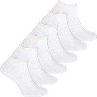 Sock Snob Men's 6 Pack 100% Cotton Soft Breathable Ankle Trainer Socks in White | Size: 11-14