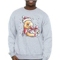 Winnie The Pooh Men's Present Sweatshirt in Grey | Size: Large