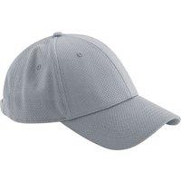 Beechfield Men's Air-Mesh 6 Panel Baseball Cap in Light Grey