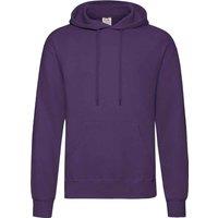 Fruit of the Loom Men's Classic Hooded Sweatshirt in Purple | Size: XL