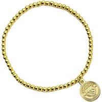 Manchester City FC Men's Beaded Bracelet in Gold
