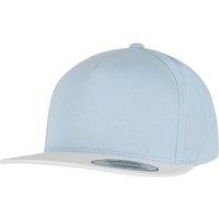 Yupoong Men's Flexfit Plain Classic 5 Panel Snapback Cap in Light Blue