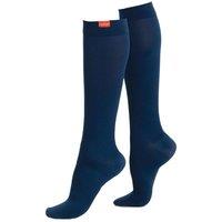 VIM&VIGR Men's 1 Pack Moisture Wicking Nylon Graduated Compression Socks | 15-20 mmHg in Navy | Size: S/M