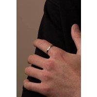 Outrage London Men's Silver Personalised Initial Band Ring | Size: 10