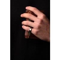 Outrage London Men's Silver Personalised 8MM Band ring | Size: 7